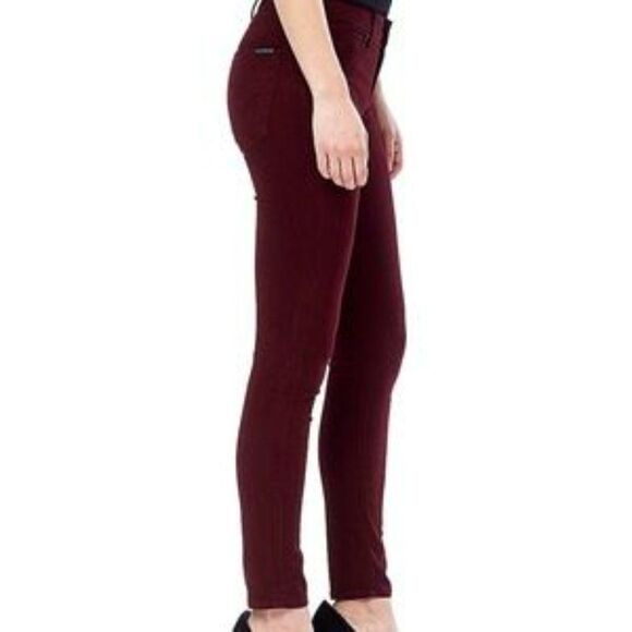 Hudson Skinny Maroon Jeans Size 26 - Picture 2 of 9